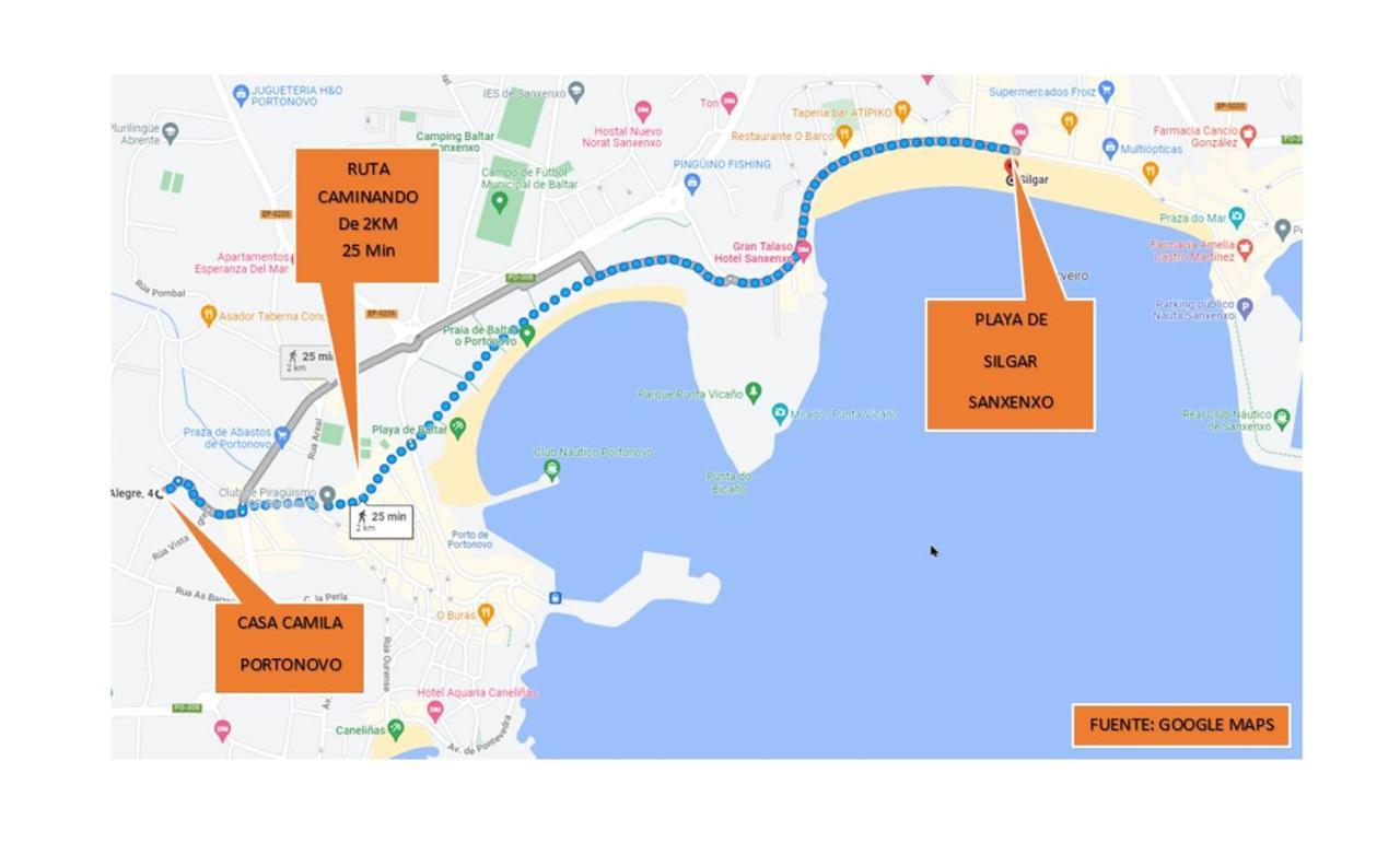 Alojamiento En Portonovo Playa Санксенсо Екстериор снимка